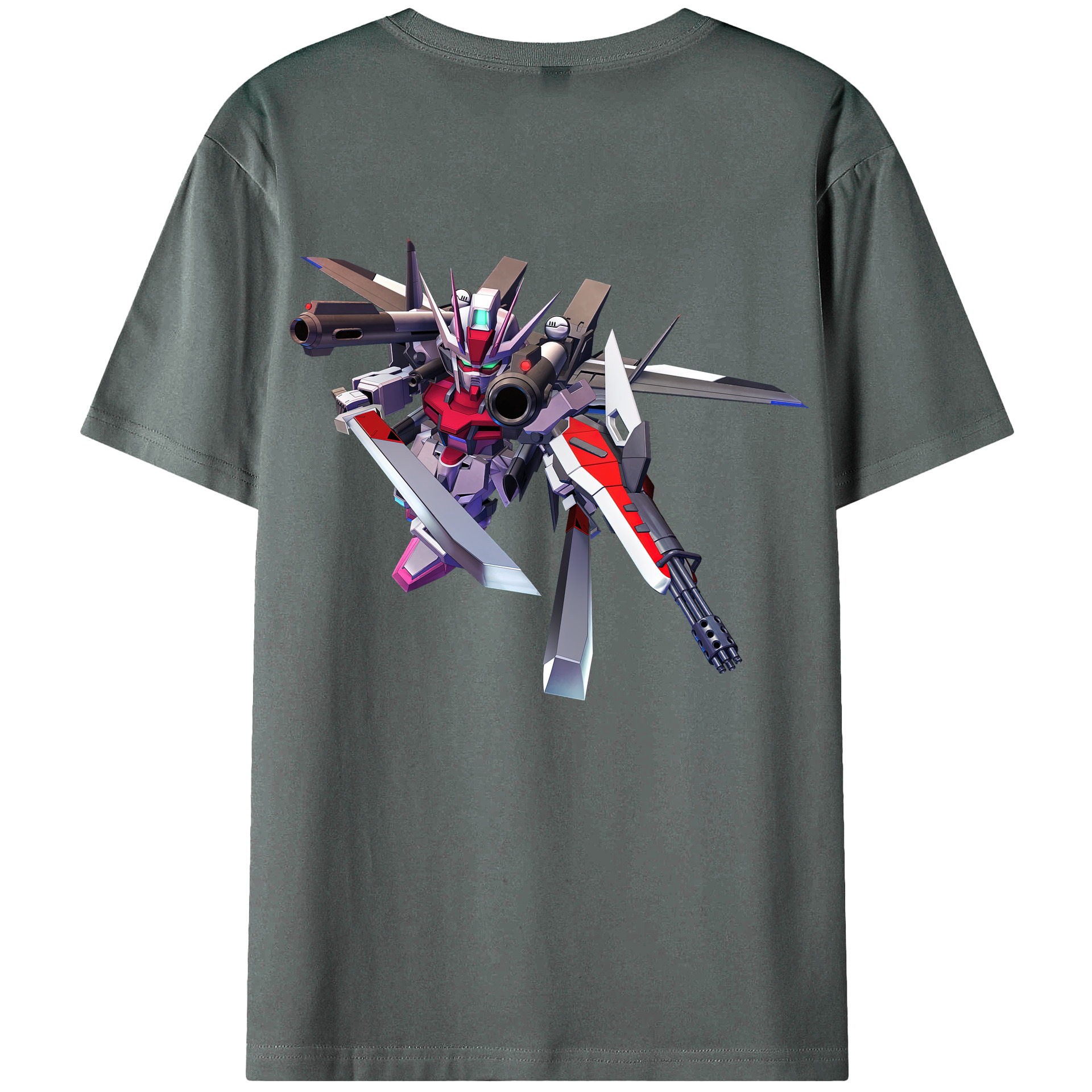 （画像用） 機動戦士ガンダム Mobile Suit Gundam 綿100％ メンズ半袖Tシャツ（バックプリント） 通気性